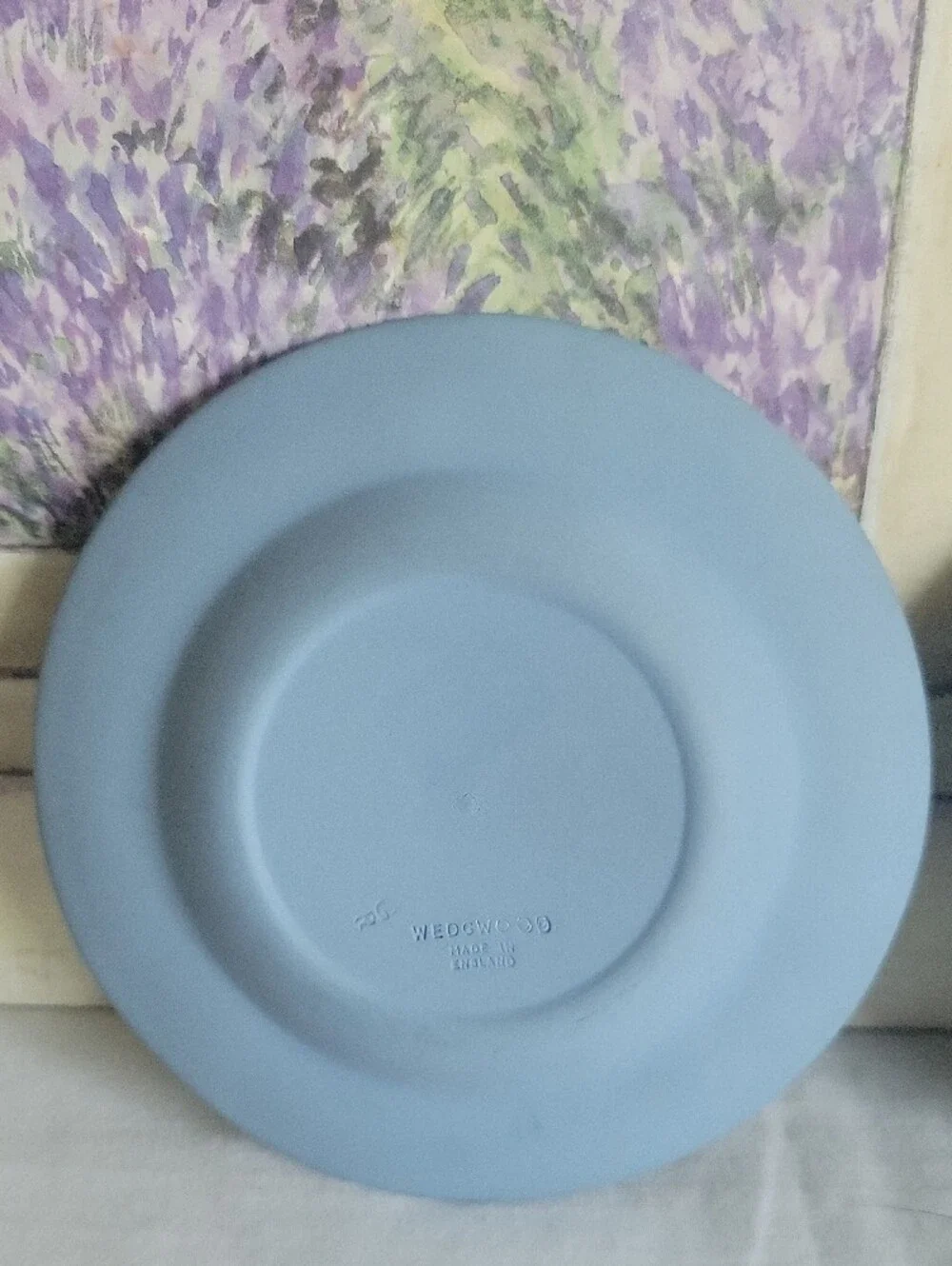 Vintage Wedgwood Pale Blue Jasperware Ashtray & Trinket Dish Set of 2 Neoclassic